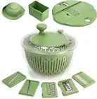 Salad Spinner Large Vegetables Wash Bowl Fruits Herb Lettuce Dryer with 5 Blade