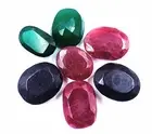 Ruby Emerald &Sapphire Natural Certified Loose Gems Mix Cut Stone 100 Ct LOT 25S