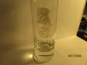 Outer Banks NC - white logo on Clear 4" Shooter Shot Glass-new