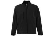 SOLS Mens Relax Soft Shell Jacket (Breathable, Windproof And Water Resistant) (Black) - UTPC347
