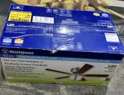 NEW Westinghouse 72320 Brushed Nickel Ceiling Fan 52” Contempra IV w/LED Lights