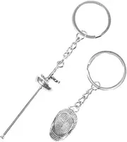 Totority 2 Pcs Fencing Keychain Pendant Unique Backpack Adornments for Fencing Fans Creative Souvenirs with Detailed Workmanship Meaningful Sports Enthusiasts