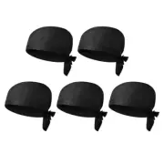 5 Pcs Chef Hat Turban Food Service Man Men and Women Cooks Hats Work