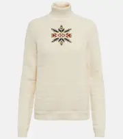 [Loro Piana] Loro Piana Intarsia cashmere turtleneck sweater AU 8 multicoloured