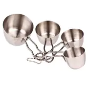 Appetito Stainless Steel Measure Cups with Wire Handles 4pcs