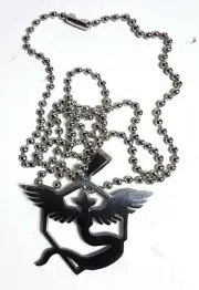 Pokemon GO MYSTIC Logo 1.5" Stainless Steel Necklace w 22" Chain-MAILED from USA