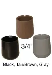 Metal Folding Chair Plastic Glides Caps Cups Foot Fits 3/4" OD Chair Legs