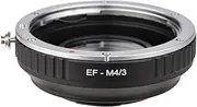 EF-M4/3 Camera Lens Mount Adapter Ring Focus Reduce Aperture Enlarge Repla ent for EF Lens to - 85/GH4/GH5/GF1 for Olympus E-M5/E-M10/E-PL1/E-M10II/ Pen-F/E-PL3 M4/3 Mount Black One Size