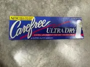 Vintage CAREFREE 16 Ultra Dry Long Unscented Pantiliners Feminine Pads 1997 NOS