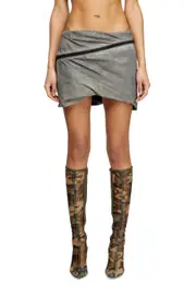 [Diesel] Diesel - Bubble skirt with wrap around pocket - Skirts - Woman - Grey 42 Grey
