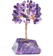 Amethyst Tree of Life - Healing Crystal Money Tree for Positive Energy Decor