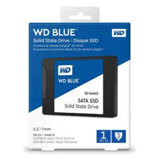 【WD 威騰】藍標 1TB 2.5吋 7mm SATA 3D NAND 固態硬碟(WDS100T3B0A)