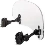 Motorcycle Spoiler Windscreen Extension Add-On Air deflector Adjustable Aerofoil Universal Fitment (Clear)