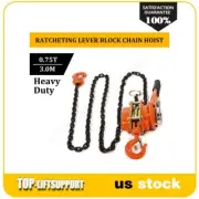 1X 3/4 Ton Lever Block Chain Hoist Come Along 10ft