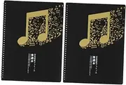 WHAMVOX 2pcs Sheet Organizer Folder for Music Sheets A4 Size Lightweight Sturdy for Musicians Students