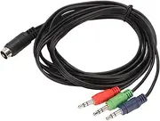 Cuifati Mini DIN 9 Pin to DC 3.5mm Cable, PVC Sound Adapter Cord for Speaker Amplifier Music Instrument, Plug and Play 9 pin DIN to 3 DC Cable