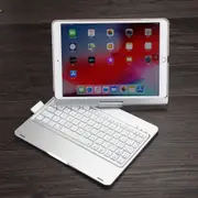 Rotatable Bluetooth Keyboard Leather Case For Ipad 10.2 With Backlit Pen Slot Silver Laptop Cases & Bags