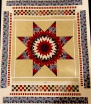 LARGE AMERICANA QUILT KIT ‘AGLOW” 82 X 94 INCHES DESIGNED BY NANCY RINK
