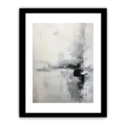 Grey And White Abstract Framed Art Framed print Art Poster
