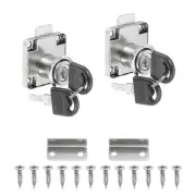 Cylinder Cabinet Cam Lock 7/8", 2Pcs Keys Alike Alloy Tool Box Lock