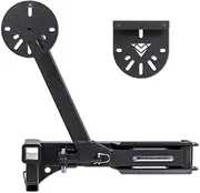 Armordillo Hitch Mount Swing Out Spare Tire Carrier Up to 35"|Compatible with Trailer Hitch 2" Receiver|8735527|Steel|Universal|Texture Black