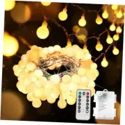 Globe String Lights Battery Operated, 100 Led Battery Powered Fairy Lights,
