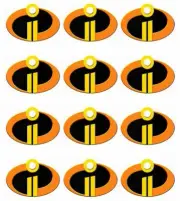 Disney's Incredibles 2 Cupcake Toppers Edible Image Logo