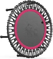 40'' Silent Fitness Mini Trampoline - Indoor Rebounder for Adults - Best Urban Cardio Jump Fitness Workout Trainer, Max Limit 440 lbs(40inch, Pink)