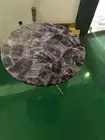 Amethyst Stone Round Coffee Table Top Agate Quartz Side Table Top Home Decor