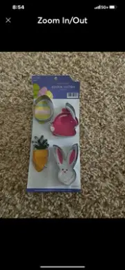 2020 Easter Cookie Cutters a Egg, Bunny, Carrot, and Rabbit