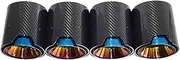 Compatible For BMW M2 M3 M4 G80 G82 G83 G87 2020-2024 Exhaust UpgradeCarbon Fiber Black M Logo Muffler Tip Nozzle(Carbon fiber 6)