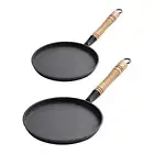 Round Griddle Pan Multipurpose Cast Iron Frying Pan for Outdoor Bbq