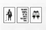 [Namly Design] Personalised Poster - Hockey Inspiration / Set of 3