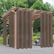PureFit Sheer Outdoor Curtains for Patio Waterproof/Weatherproof, Fade Resistant
