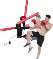 Boxing Machine with Reaction Bar, Electronic Wall Mounted Punching Bag 2 Mode Se