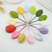 100Pcs Artificial Leaves Colorful Silk Leaf Craft Materials Wedding Decorations