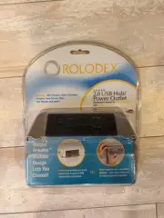 Rolodex 2.0 USB Hub / Power Outlet table top outlet NIB