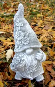 Latex gnome mold plaster cement casting concrete rubber mould 5.5"H x 2.75"W