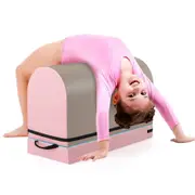 Babyjoy Kids Tumbling Trainer Gymnastics Vaulting Box PU Leather Vaulting Mat Portable Jumping Box Sports Toy