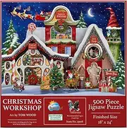 [SunsOut] Christmas Workshop - 500 pc Jigsaw Puzzle by Artist: Tom Wood - MPN# 23018