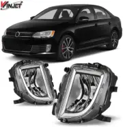 WINJET Factory Style Fog Lights - CLEAR LENS - Fits 2010-2014 Volkswagen GTI MK6 (for: Volkswagen)