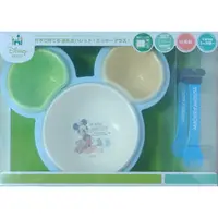 在飛比找蝦皮購物優惠-日本迪士尼造型餐具組6件入附碗蓋-粉藍米奇 -仙貝寶寶