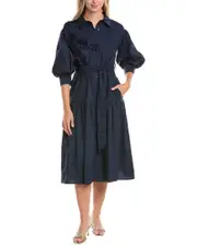 Gracia Balloon Sleeve Shirtdress