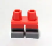 Lego - Minifigure Legs - Short, Coral Pink, Grey, Child, Alien