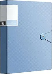 Binder with Plastic Sleeves 40/60/80 Pocket Bound Sheet Protector Presentation Book, Display Book, for A4 Size Inserts (60 Pocket, Blue)