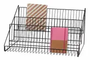 Literature Rack 3 Tier Wire Counter Top Display 12 ¾" H x 23 ½ x 14 Brochures