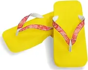 Hajime(一歩) [One Step] [Hajime] Geta Clogs, Soft and Water Resistant, Made of Sponge, 10.6 inches (27 cm), YL/Gradeflower x Red, Gradeflower x Red (Gradeflower x Red/27), Gradiene Flower × Red, 27.0 cm
