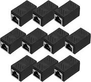 uxcell 10 Pack RJ45 Ethernet Coupler, Female to Female Cat6 Coupler Ethernet Extension Adapter Network Connector for Cat8/Cat7/Cat6/Cat5e/Cat5,Black