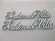 Cadillac OEM 1985-1995 Sedan deVille Chrome Emblem Badge Logo Nameplate (PAIR)