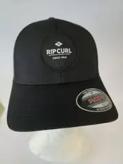 RIP CURL ROUTINE FLEXFIT BOYS GIRLS UNISEX CAP HAT BLACK MARLE NEW LOGO SURF O/S